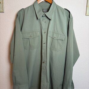 Cabela's Safari Series Men's Long Sleeve Shirt XL Tall Green